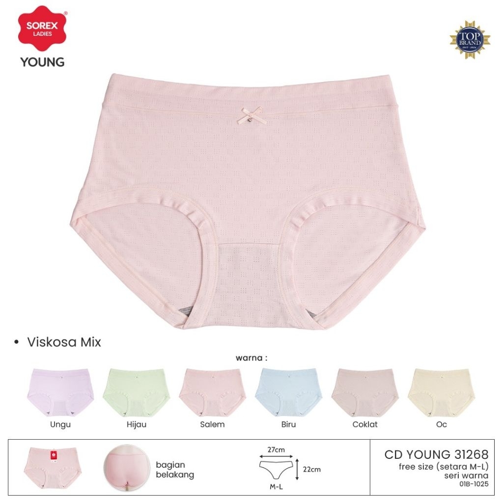 6 PCS CD SOREX 31268 FASHION MIDI PANTIES