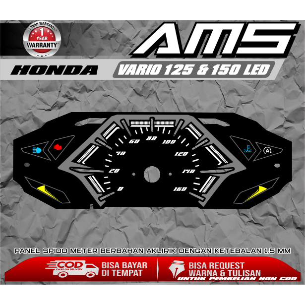 PAPAN SPEEDOMETER CUSTOM HONDA VARIO 125& 150 LED
