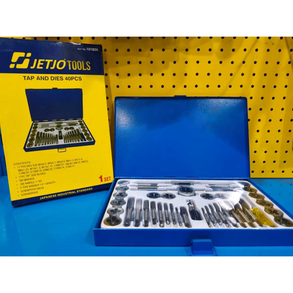 Hand tap dan senai set 40 PCS / ALAT SENAI DAN TAP ULIR BAUT SENAI