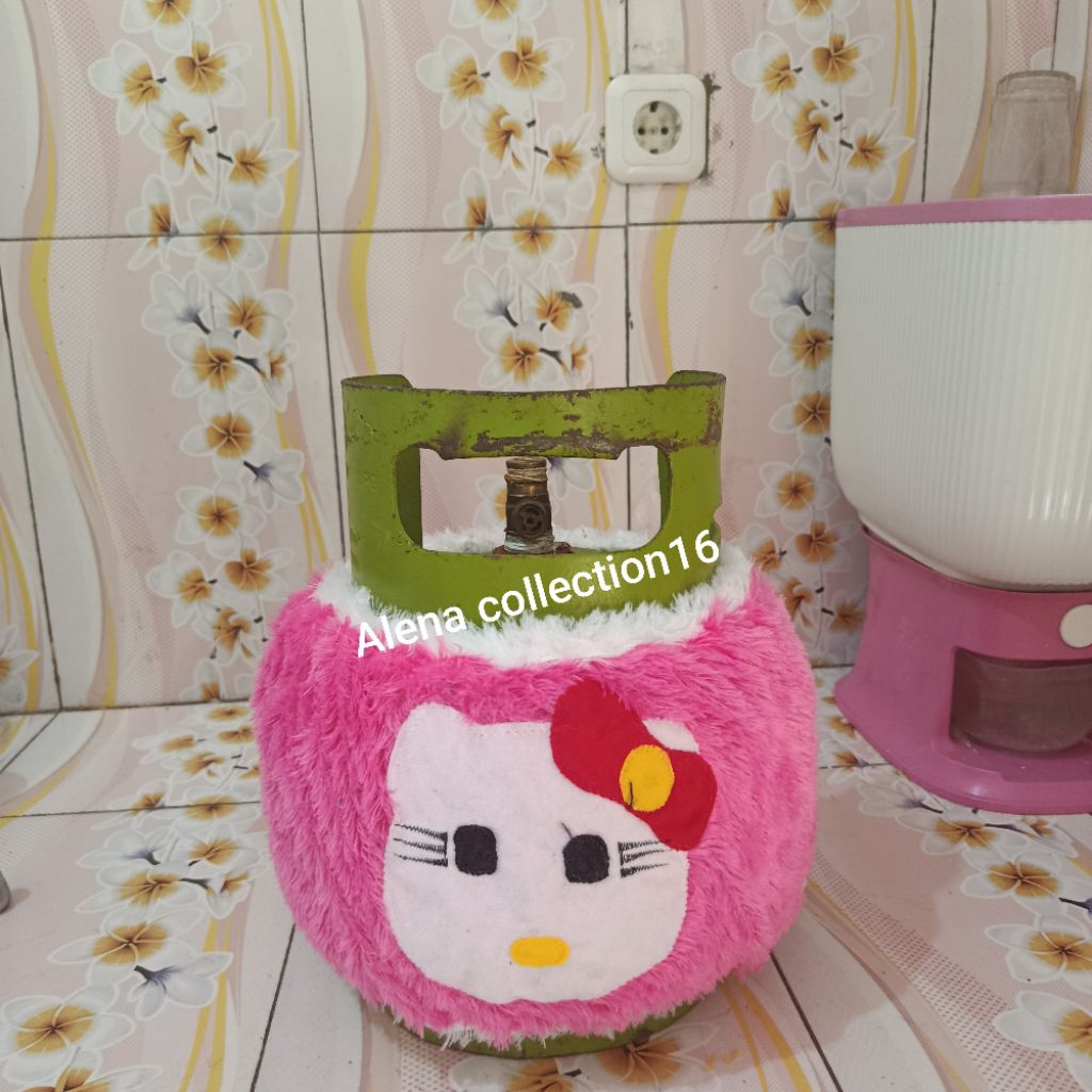 sarung gas elpiji 3 kg karakter bulu rasfur/cover gas elpiji 3 kg