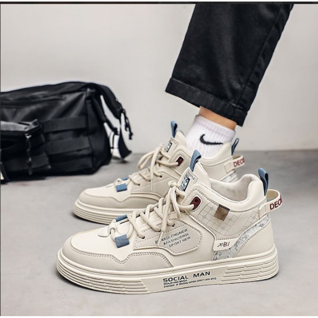 Bosindo sepatu sneakers pria olaraga