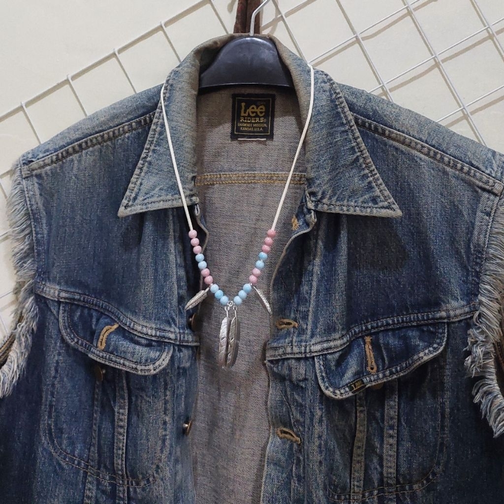 vintage lee USA denim vest size fit Large not visvim