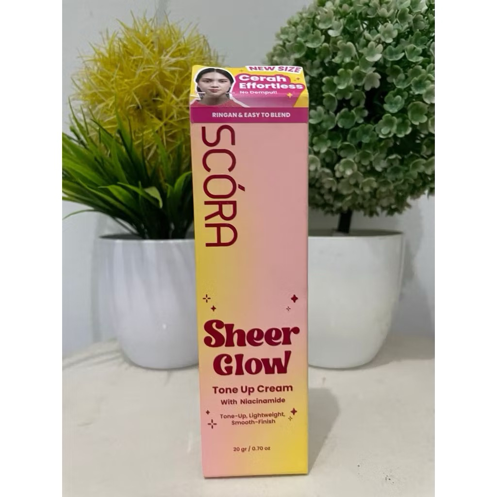 ❤️SUMBER REZEKI❤️ Scora Sheer Glow Tone Up Cream 20gr Mencerahkan Kulit
