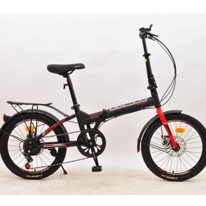 Sepeda lipat 20 inch odessy ritz 7 speed dewasa dan remaja ada bagasi dan spakbor high quality