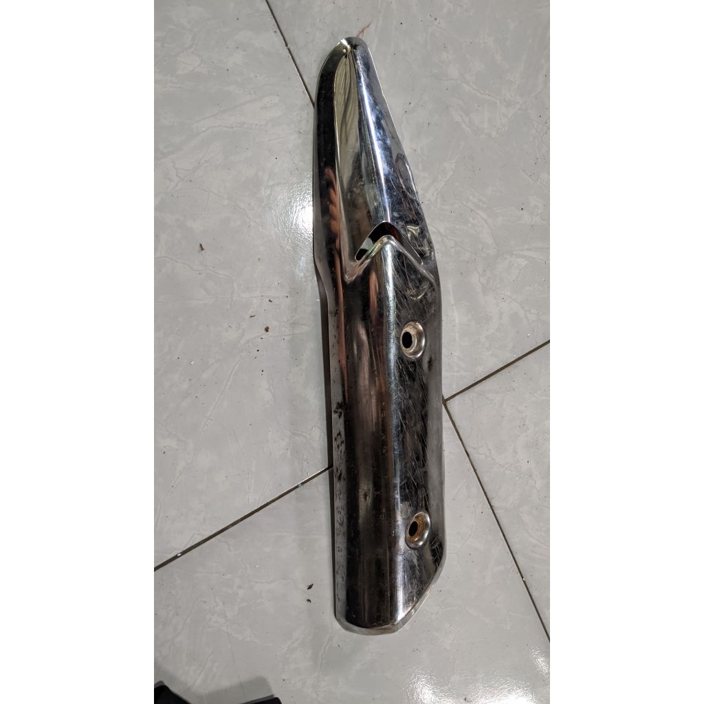 cover knalpot supra x 125 helm in karbu