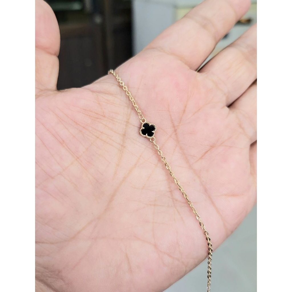 Gelang Emas Asli Black vc Gold 10k