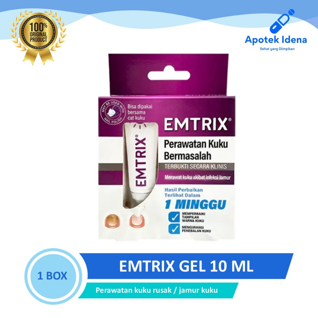 EMTRIX GEL 10 ML Perawatan Kuku/Obat Jamur Kuku/Vitamin kuku /EMTRIX FUNGAL NAIL TREATMENT 10ML
