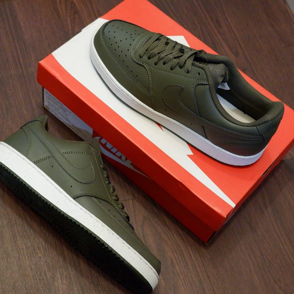 Sepatu Sneakers Court Low Olive Pria