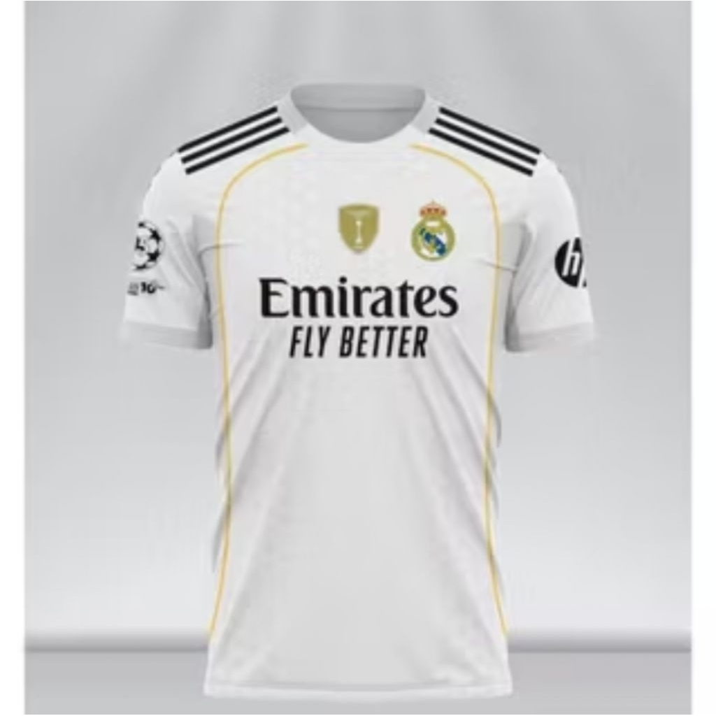 Jersey Real Madrid 2025 2026 Printing Grade Dryfit