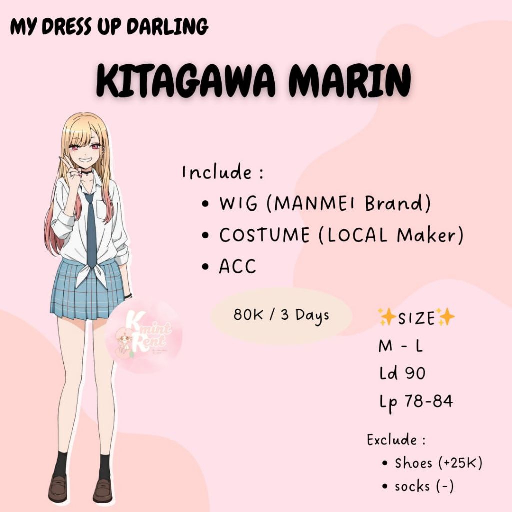 RENTAL/SEWA COSPLAY MY DRESS UP DARLING KITAGAWA MARIN