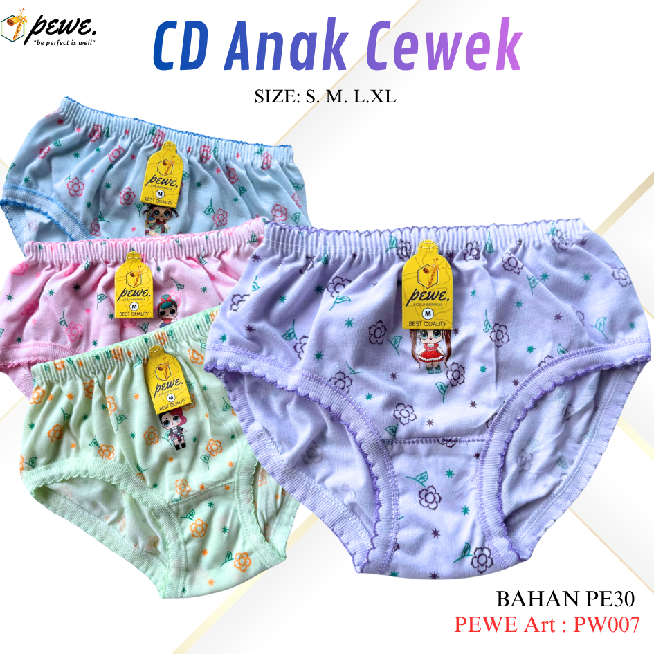 6 pcs cdanak perempuan murah/cdanak cewek 5 tahun/cdanak perempuan 7 tahun/cdanak cewek grosir/sempa