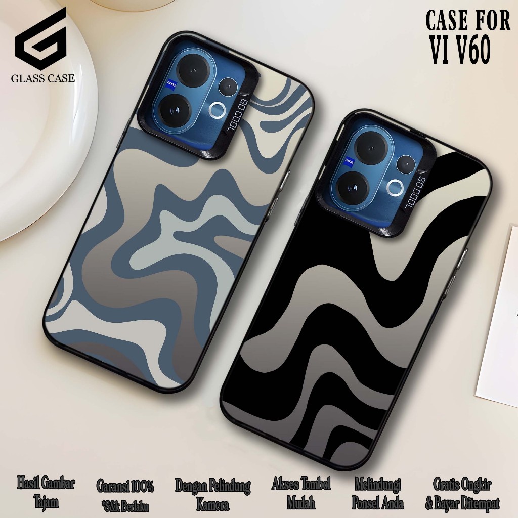 CASE VIVO V60 SOFTCASE HYBRID IMD PLATE HOLOGRAM PREMIUM SO COOL ( ABSTRAK NEW ) Casing Glossy