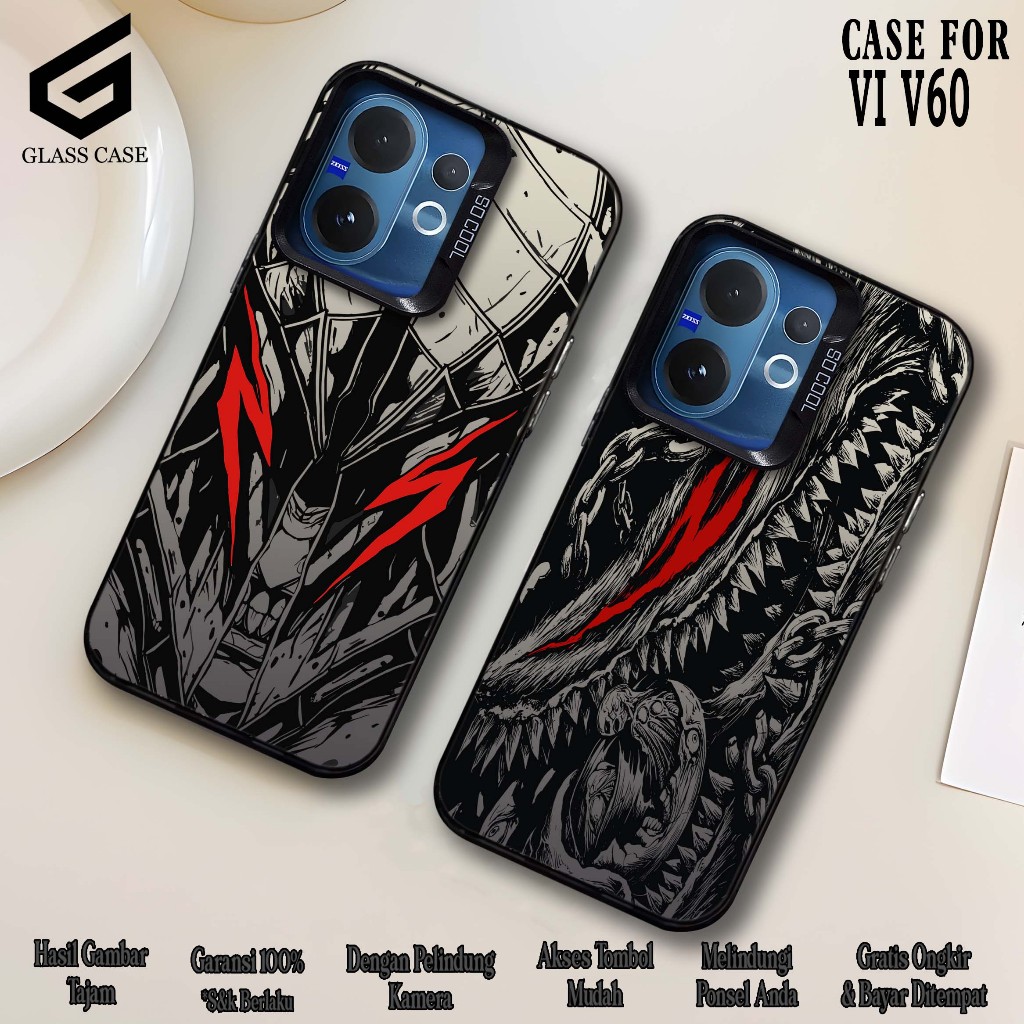 CASE VIVO V60 SOFTCASE HYBRID IMD PLATE HOLOGRAM PREMIUM SO COOL ( BERSERK NEW ) Casing Glossy