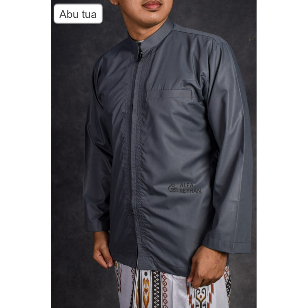 Baju Koko Pria Model Jaket | Koko Pria Model Jaket Resleting