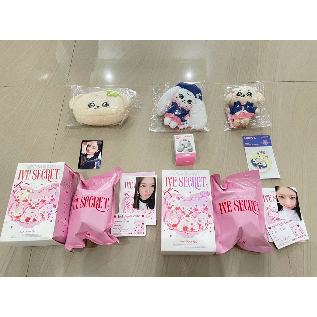 READY STOCK IVE 4th EP IVE SECRET(EVIL CUPID Ver.) IVE X MINIVE POP-UP STORE ‘MINIVE SCHOOL’ MD DOLL