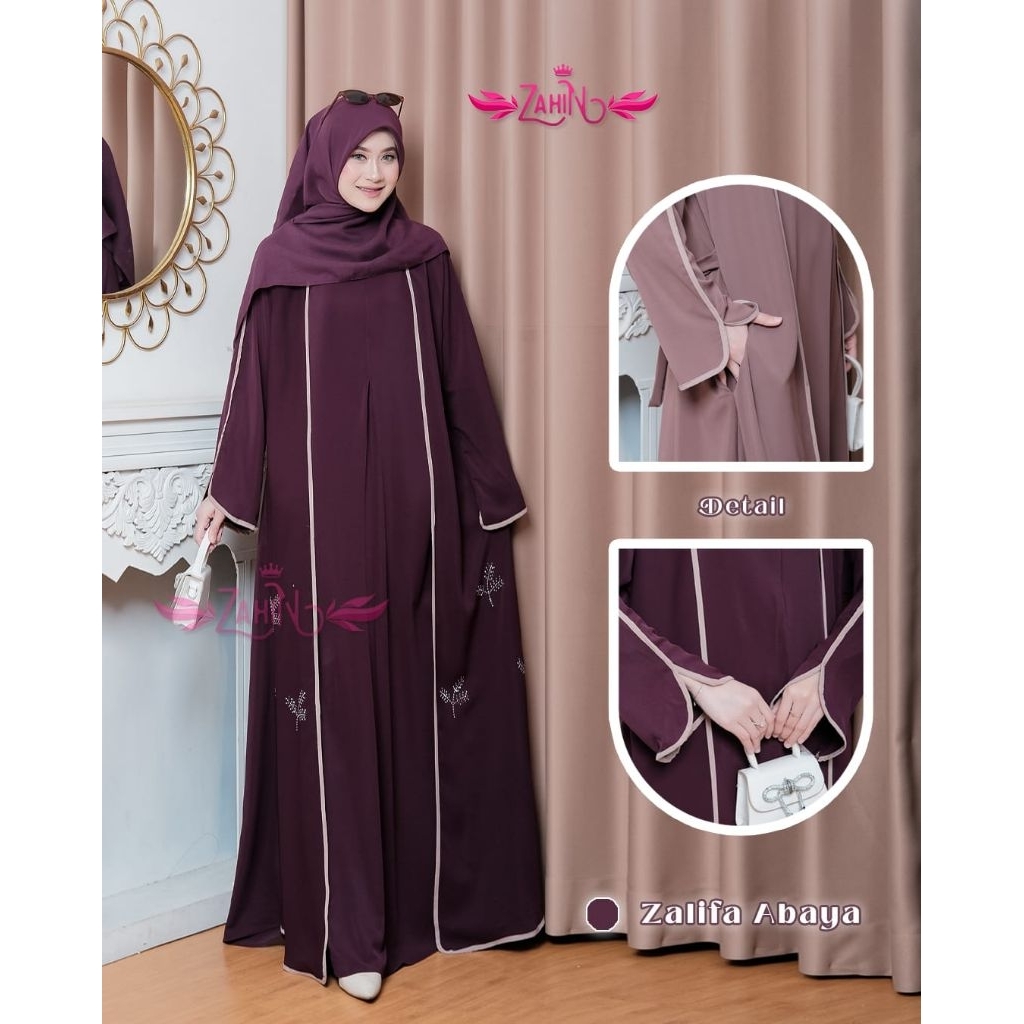 zalifa abaya/gamis/terbaru/ORI zahin/murah/Swarovski/mewah