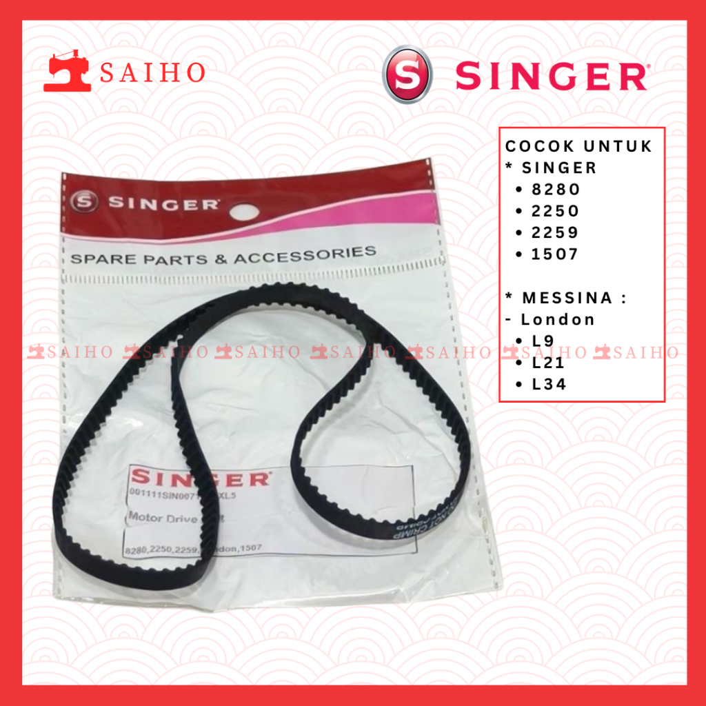Timing Belt / Tali Dinamo B 156XXL Mesin jahit SINGER 8280/2250/2259/1507/ MESSINA LONDON