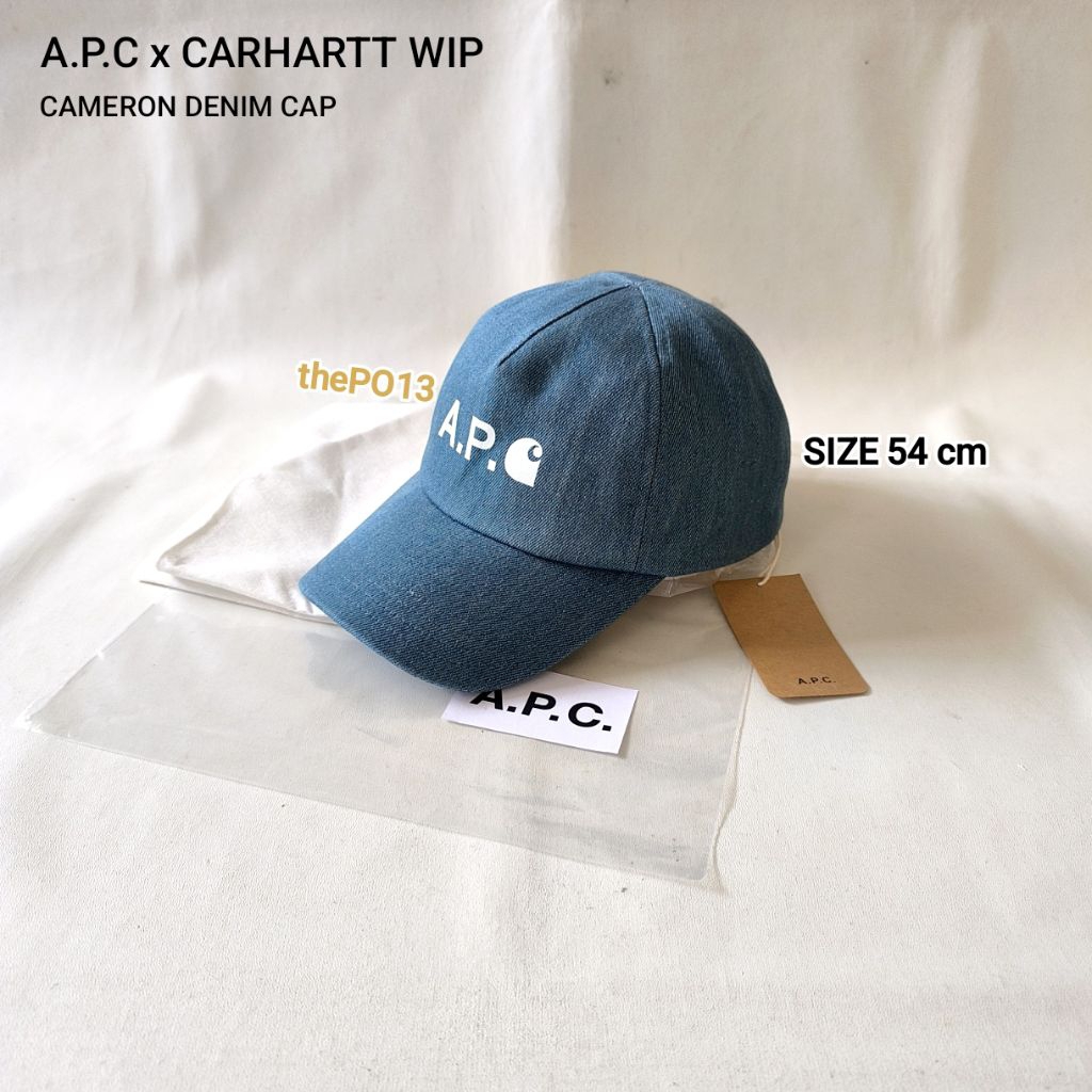 APC X CARHARTT WIP CAMERON DENIM CAP INDIGO BLUE SS20 AUTHENTIC 100% BNWT
