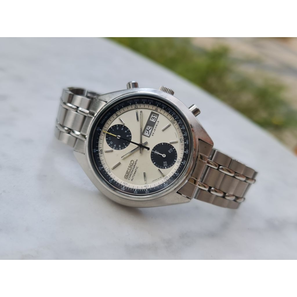 Seiko Baby Panda 6138-8000 automatic Chronograph mint condition RARE Collectible Item