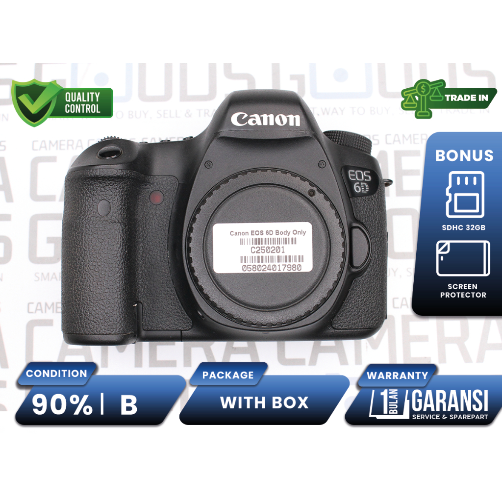 Kamera Canon EOS 6D 6 D WIFI DSLR Full Frame Body Only  Used Second Mulus - Grade B - C250201