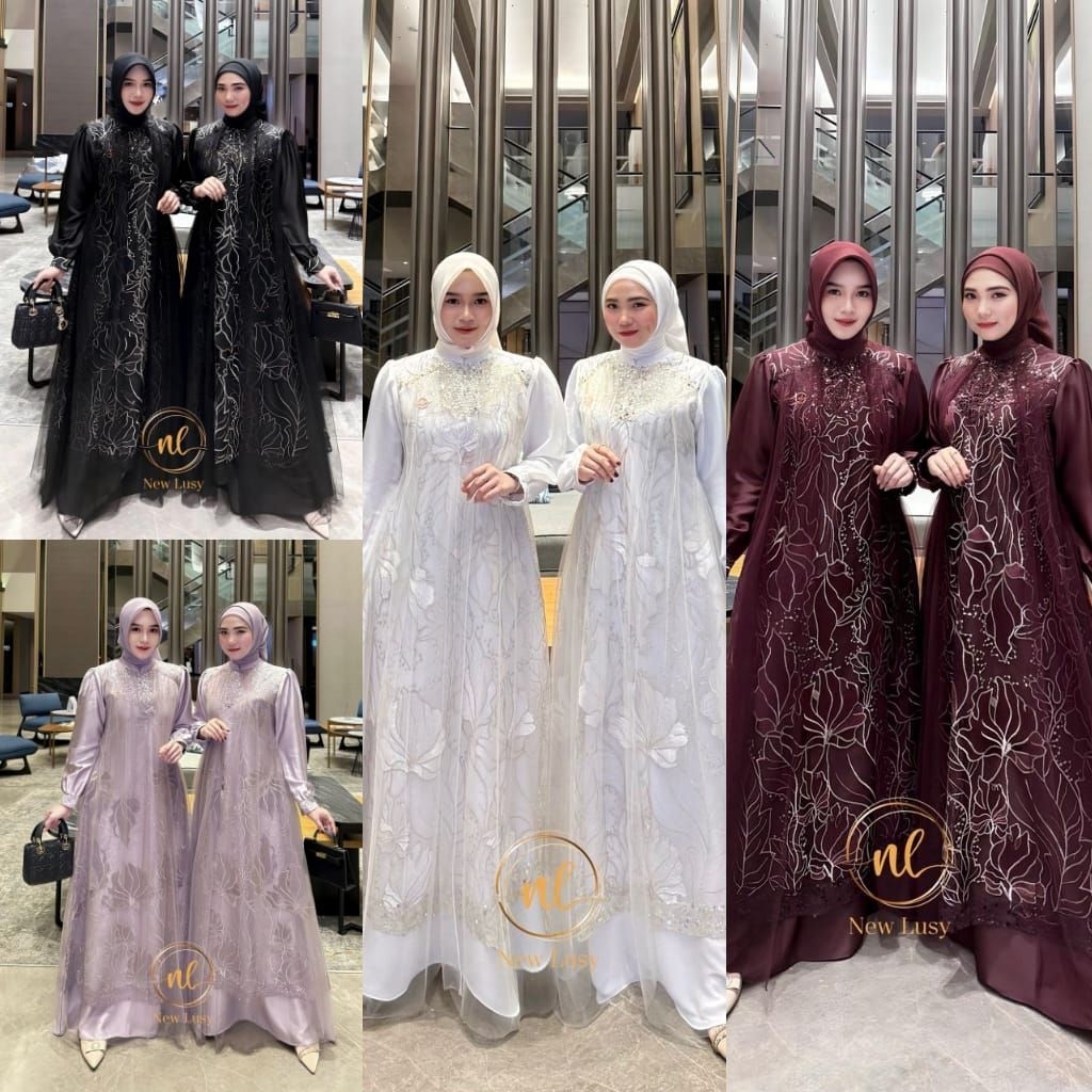 VIDLOLA NEW LUSY M-XXXL DRESS GAMIS MODE TERBARU BEST SELLER DAN REAL ORIGINAL