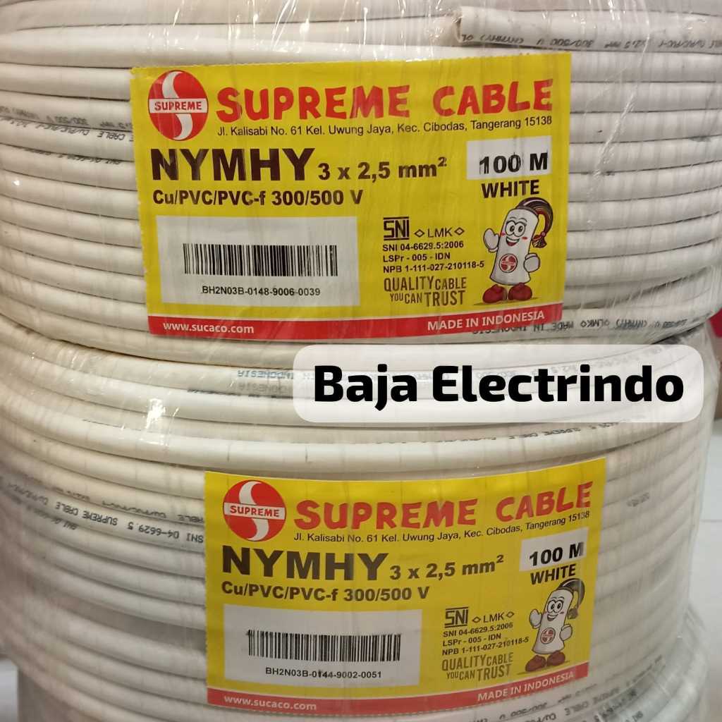 Kabel Serabut isi 3 NYMHY 3X2.5mm SUPREME @100M NYMHY 3x2.5 mm
