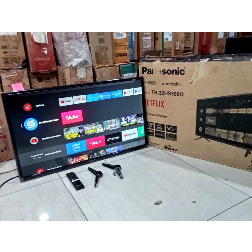 TV LED PANASONIC ANDROID 32 INC KONDISI BEKAS MASIH SEGEL (5634R)