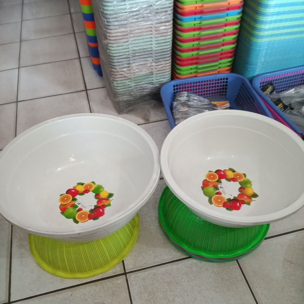 Baskom Bak Putih Plastik SL