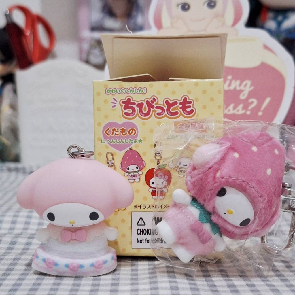 (Update 29 Nov) sanrio chibittomo sweets tan hello kitty plush keychain my melody chibitomo sea crea