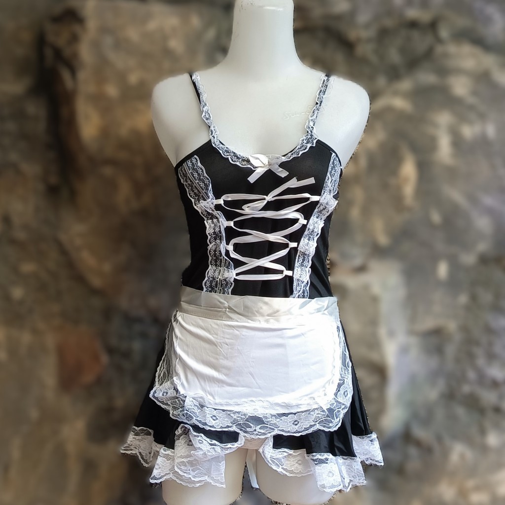 Big Size Baju Lingerie Model Kostum Seragam Maid Pelayan CM4305