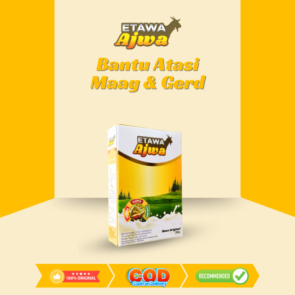 Susu kambing Etawa ETAWA AJWA 200 gr plus madu, kurma, ubi garut atasi maag dan gerd