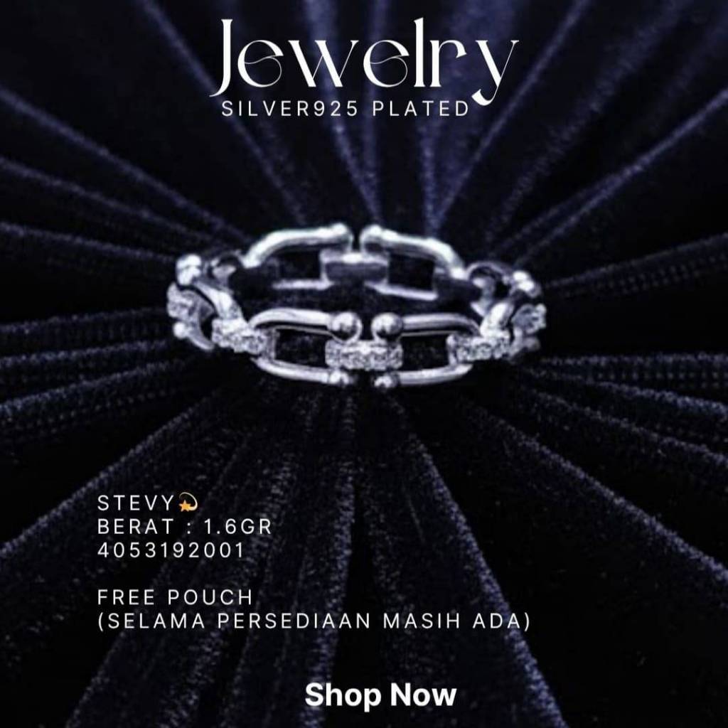 Cincin Unik dan Cantik Asli Perak925 Cincin Dewasa YG109