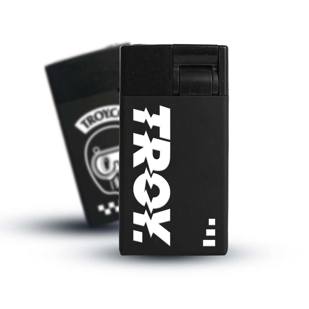 Troy Company Lighter Black Single Jet Flame Rider - Korek Api Pemantik Api LA 300