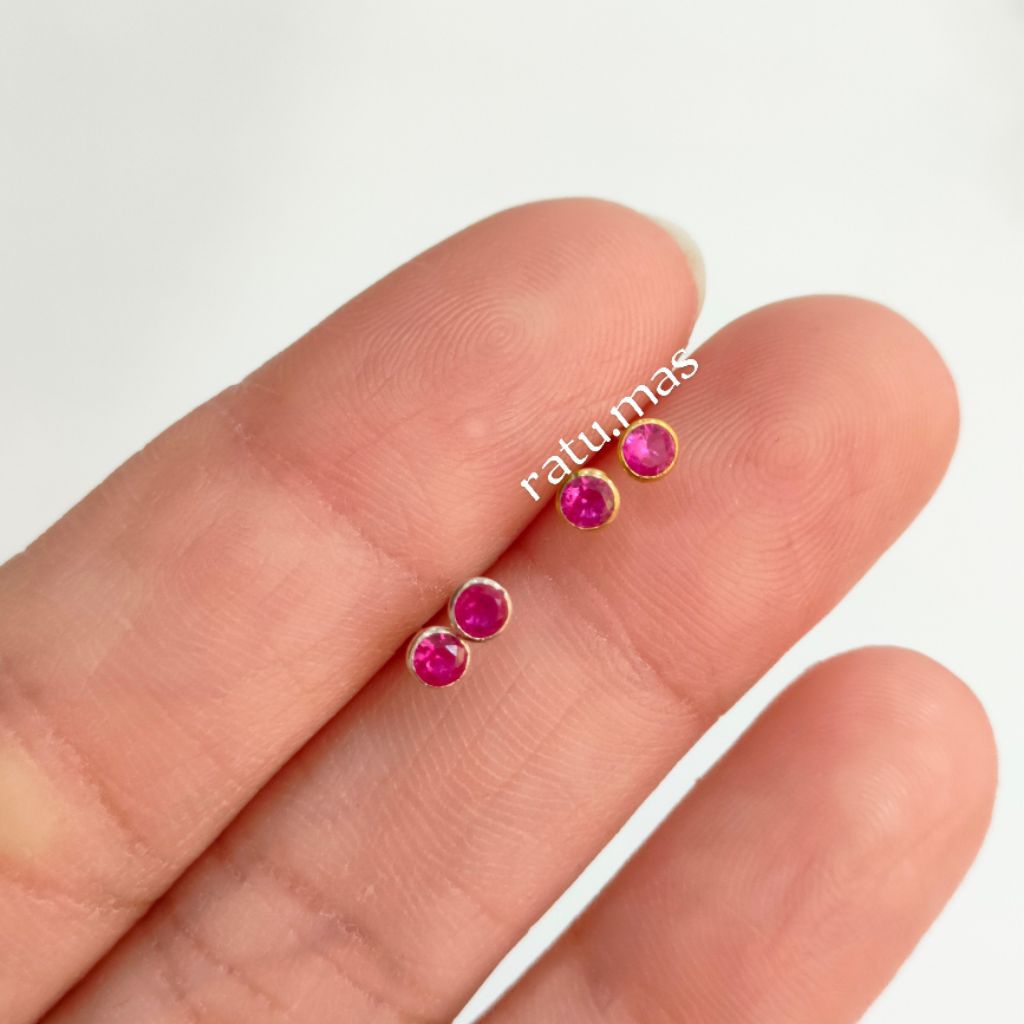 ANTING TUSUK BAYI/TINDIK HIDUNG PERAK 925 LAPIS EMAS