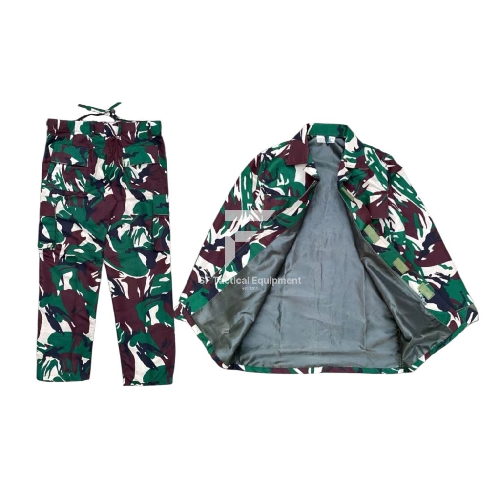 SF Tactical Stelan PDL Loreng Malvinas Baloteli Seragam PDL Loreng Bahan Woll