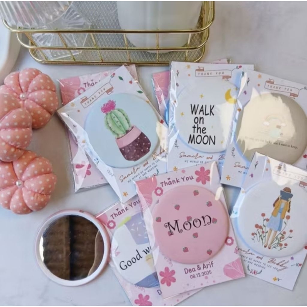 Souvenir Pernikahan Murah | Souvenir Cermin Mini Custom | Sovenir Nikah | Souvenir Unik Kekinian