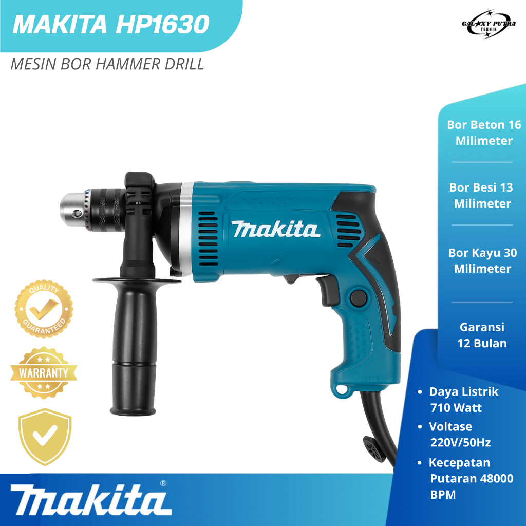 BOR MAKITA HAMMER DRIL HP1630 16mm TERMURAH !!!
