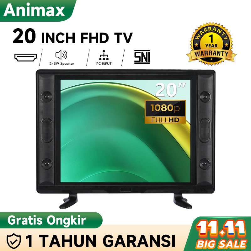 Animax Sakura TV LED Digital 24 Inch Televisi LED 22/24/25 Inch Digital TV FHD Garansi 1 Tahun