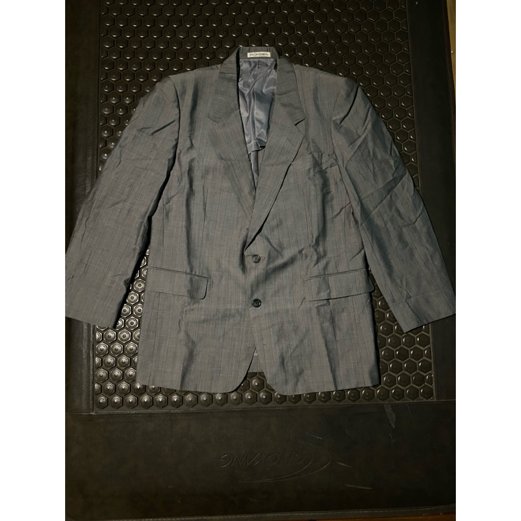 BLAZER JAS LUXURY YVES SAINT LAURENT TARTAN MEWAH BRANDED