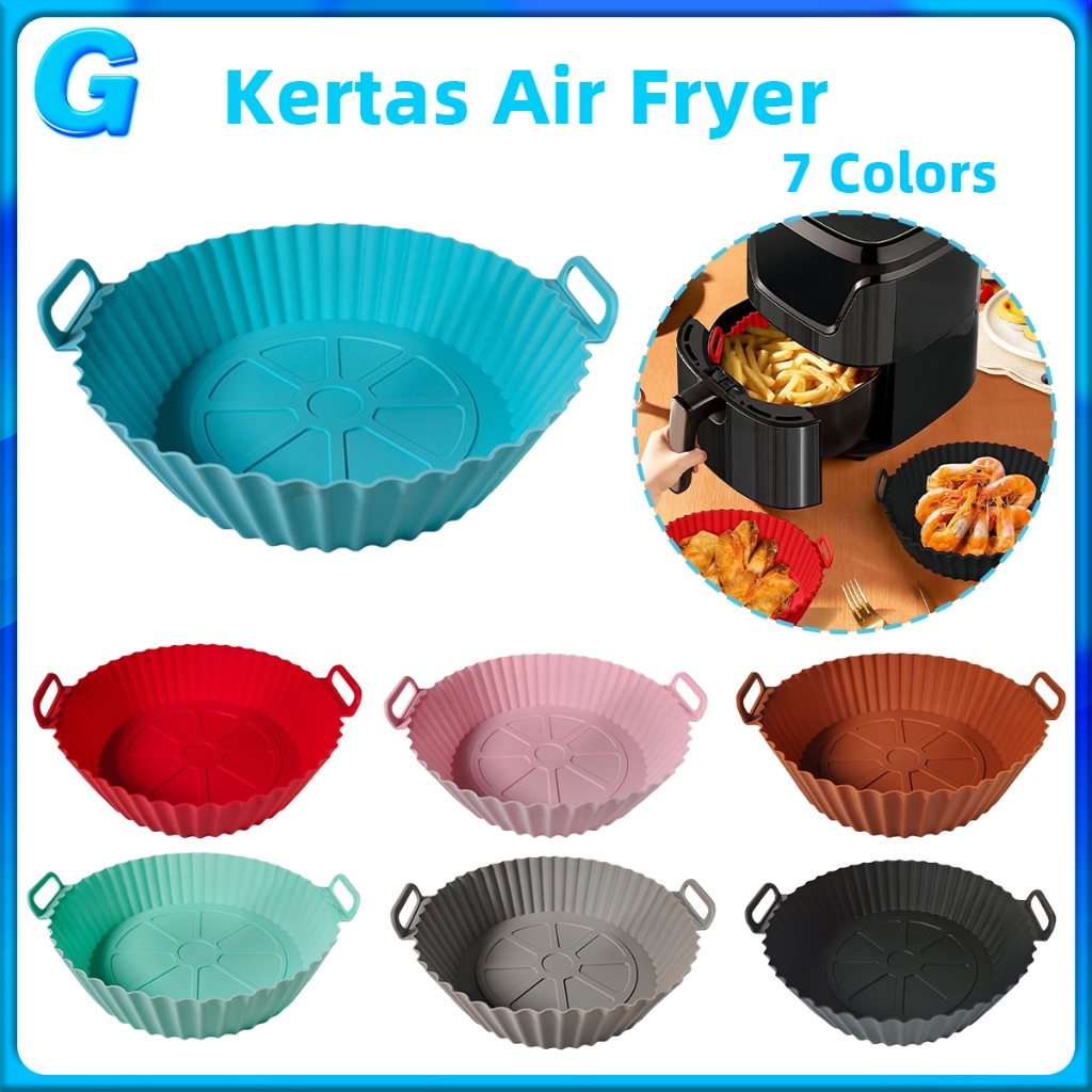 Alas Air Fryer Silikon tahan panas Tray Multifungsi / SILICONE Air Fryer Silicone Pot Silikon Bowl W