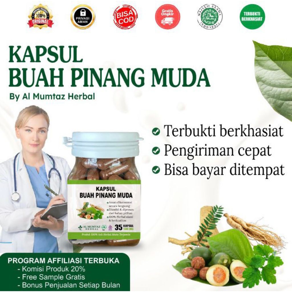 kapsul buah pinang muda
