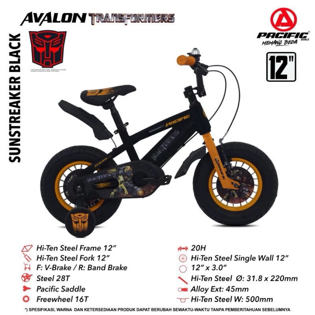 SEPEDA 12,16,18 BMX PACIFIC AVALON TRANSFORMER 3.0