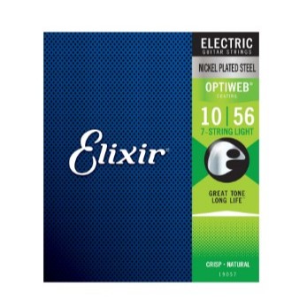 Senar Gitar Elixir 19057 Optiweb Light Nickel Plated 7 String 10-56 Original