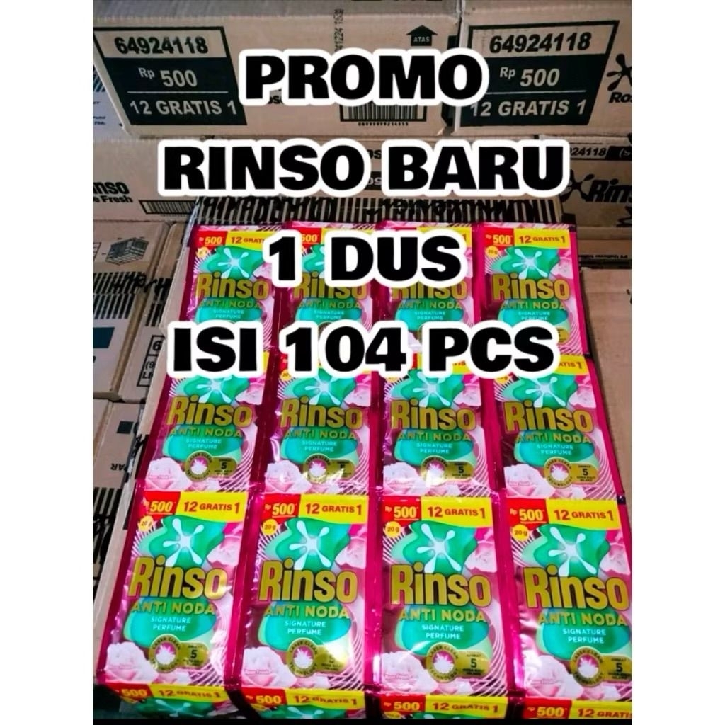 [ 1 Dus ] Rinso Liquid 500 1 Dus 104pcs