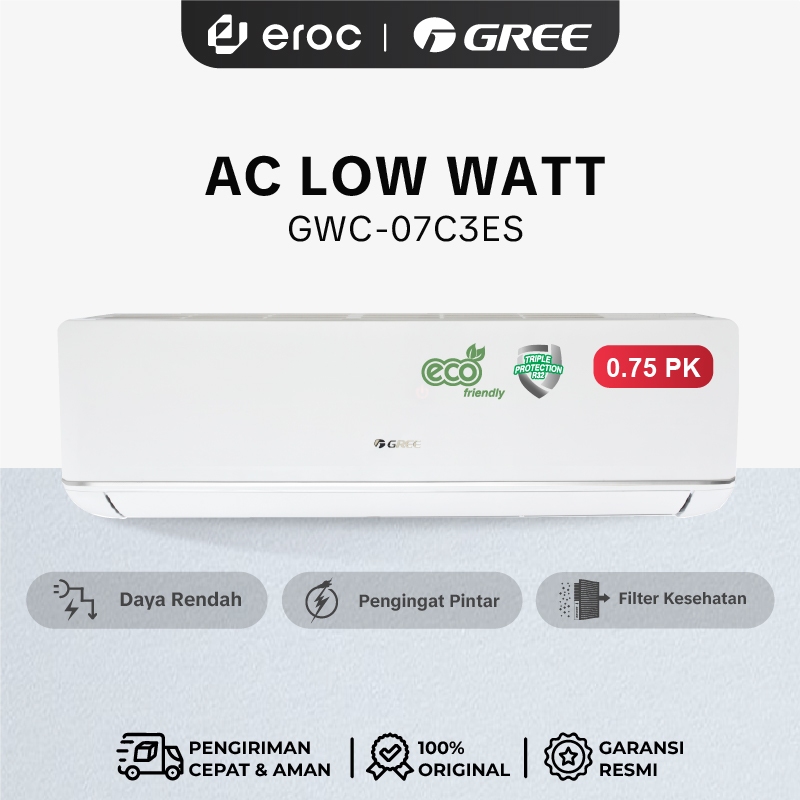Gree GWC-05C3E AC Split Low Watt Series - Hemat Energi untuk Rumah Tangga