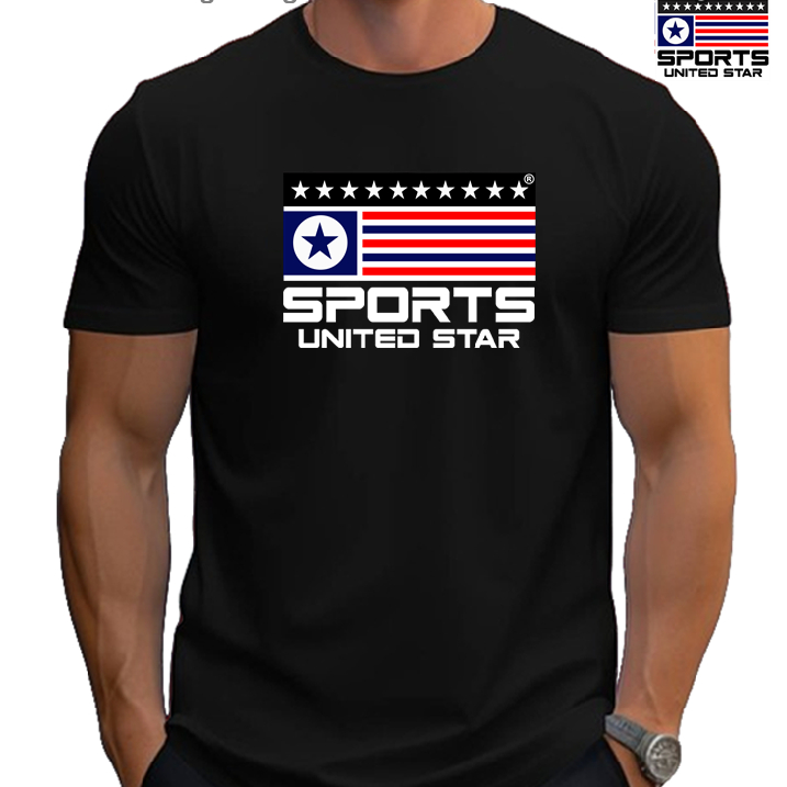 BAJU Baju SPORT UNITED STAR  SPORT WHITE DADA lengan pendek BAJU KAOS KATUN COMBED 30S 100% / Baju K