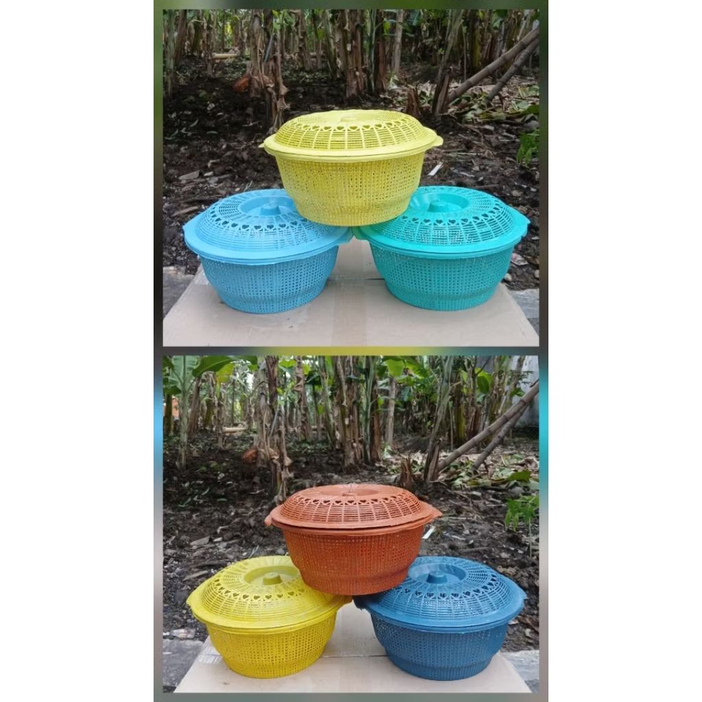 WAKUL NASI / BAKUL NASI / WADAH SAJI &BASKOM PLASTIK MURAH DAN BAGUS