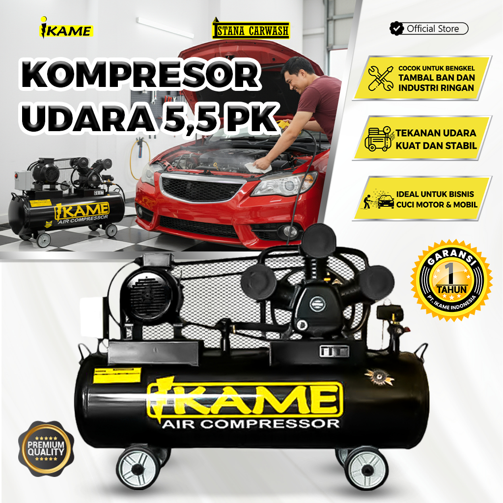 Kompresor Udara 5,5 PK Motor Listrik IKAME