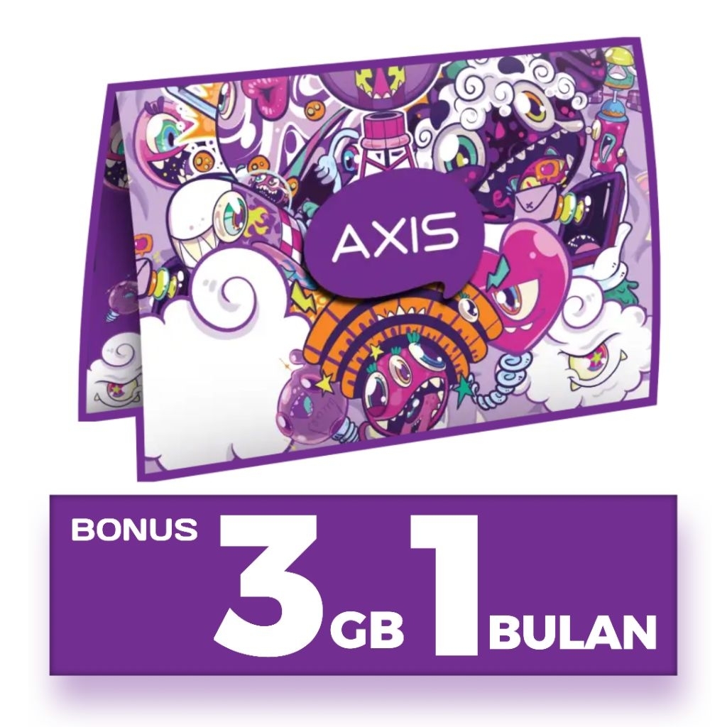 kartu perdana Axis Bonus 3GB 1 Bulan MURAH MERIAH
