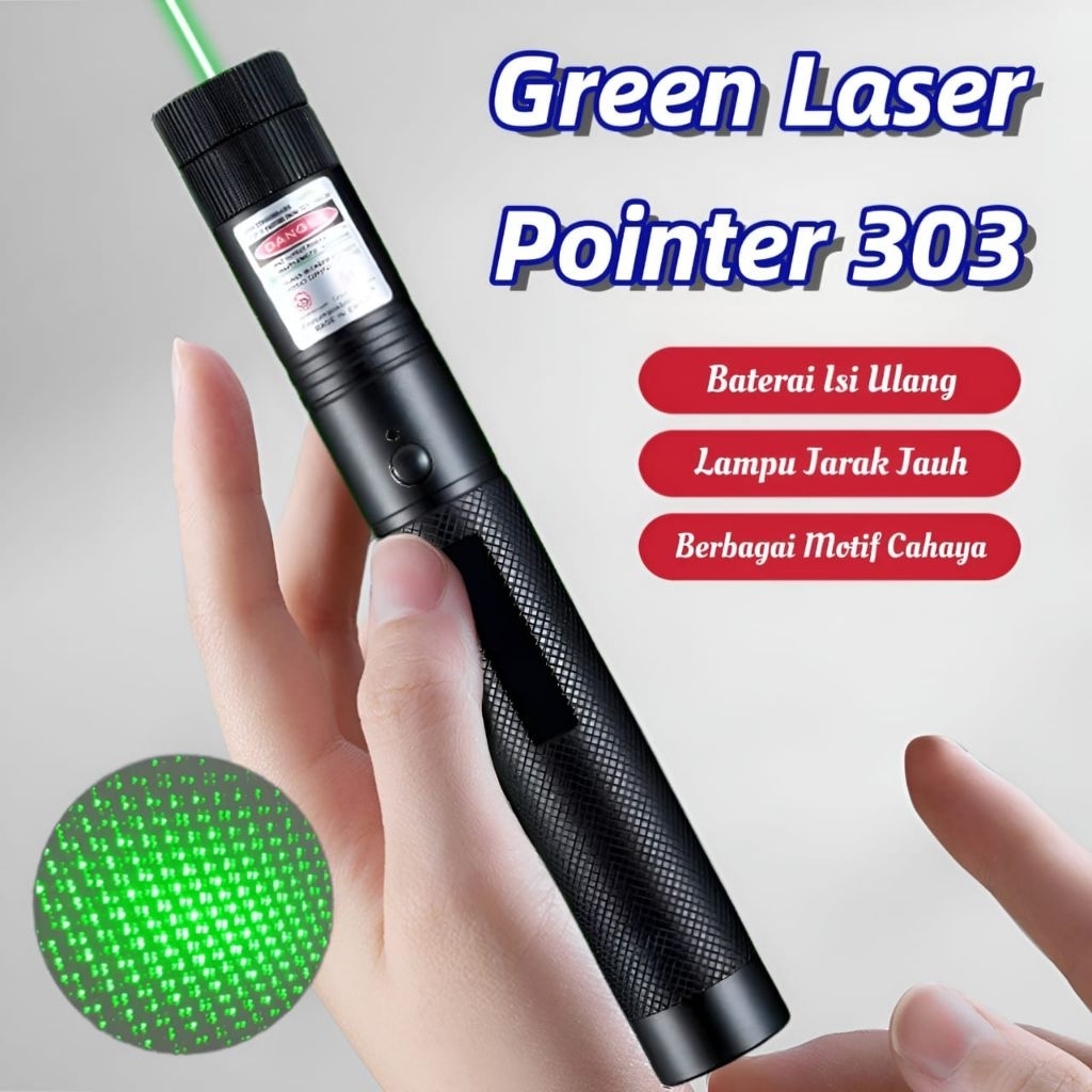 LASER 303 / LASER PRESENTASE / LASER HIJAU / GREEN LASER 303 •tokostar•